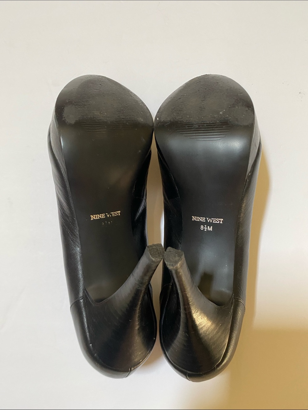 Nine West Black Leather Loafer-Style Platform Pumps - Picture 6 of 8